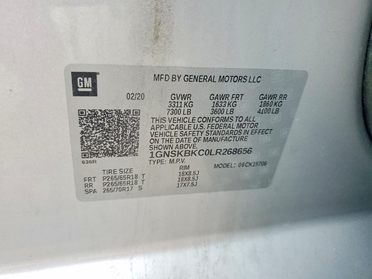 2020 CHEVROLET TAHOE K1500 LT photo 13