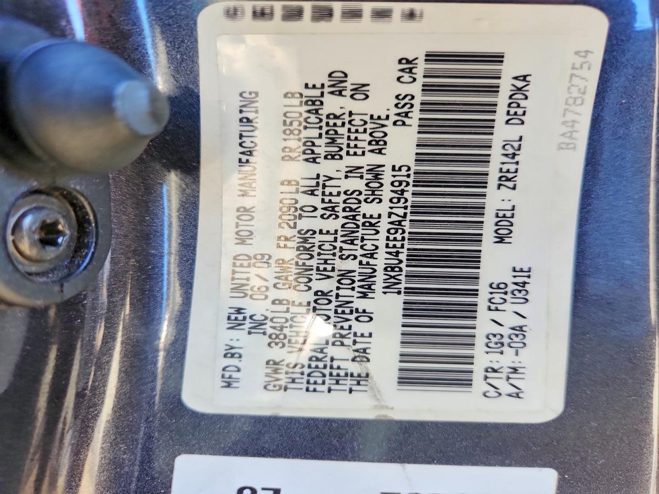 2010 TOYOTA COROLLA BASE photo 23