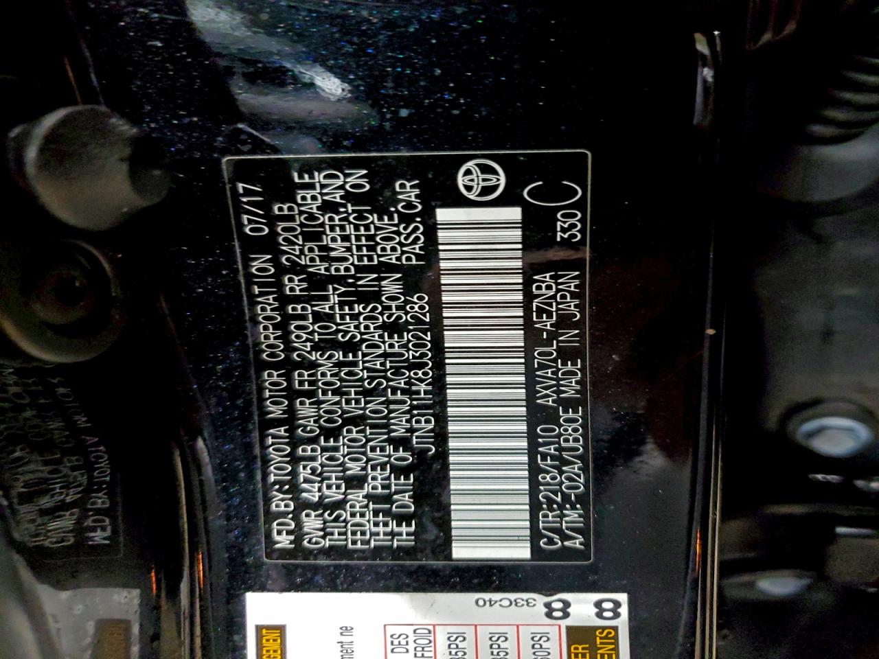 2018 TOYOTA CAMRY L photo 25