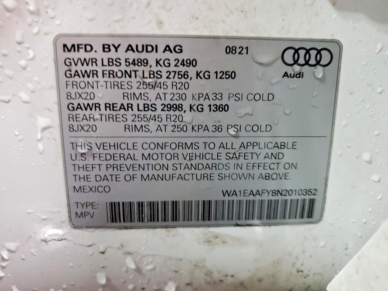2022 AUDI Q5 PREMIUM PLUS 45 photo 13