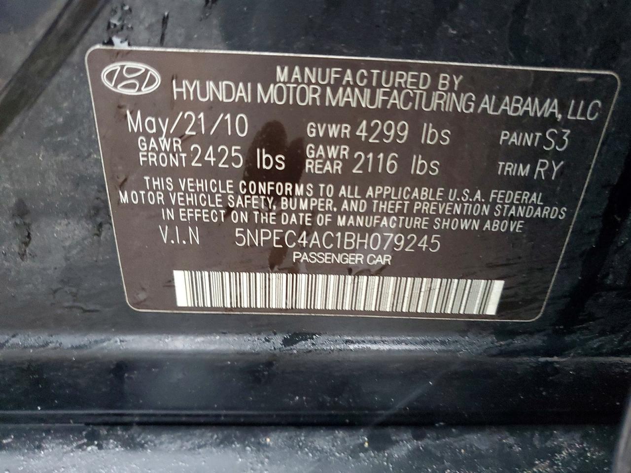 2011 HYUNDAI SONATA SE photo 12