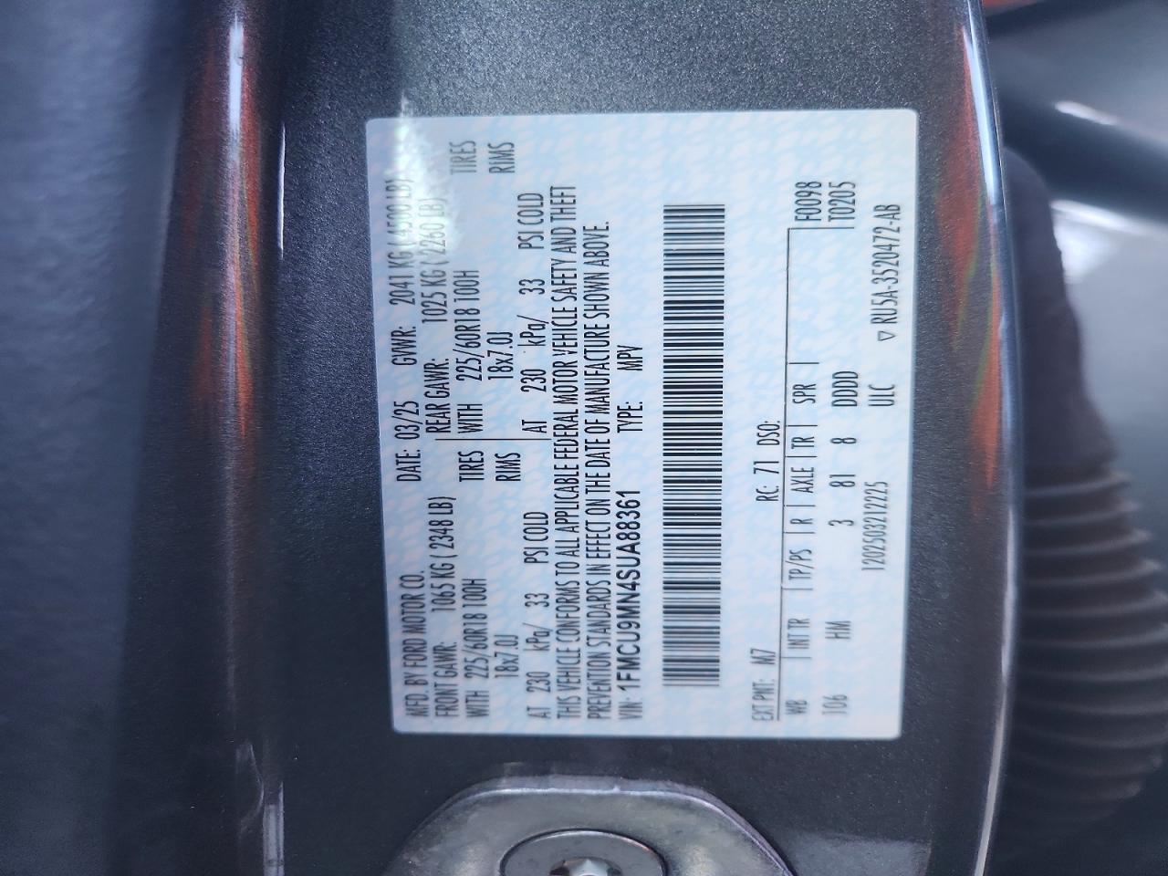 2025 FORD ESCAPE ST LINE photo 13