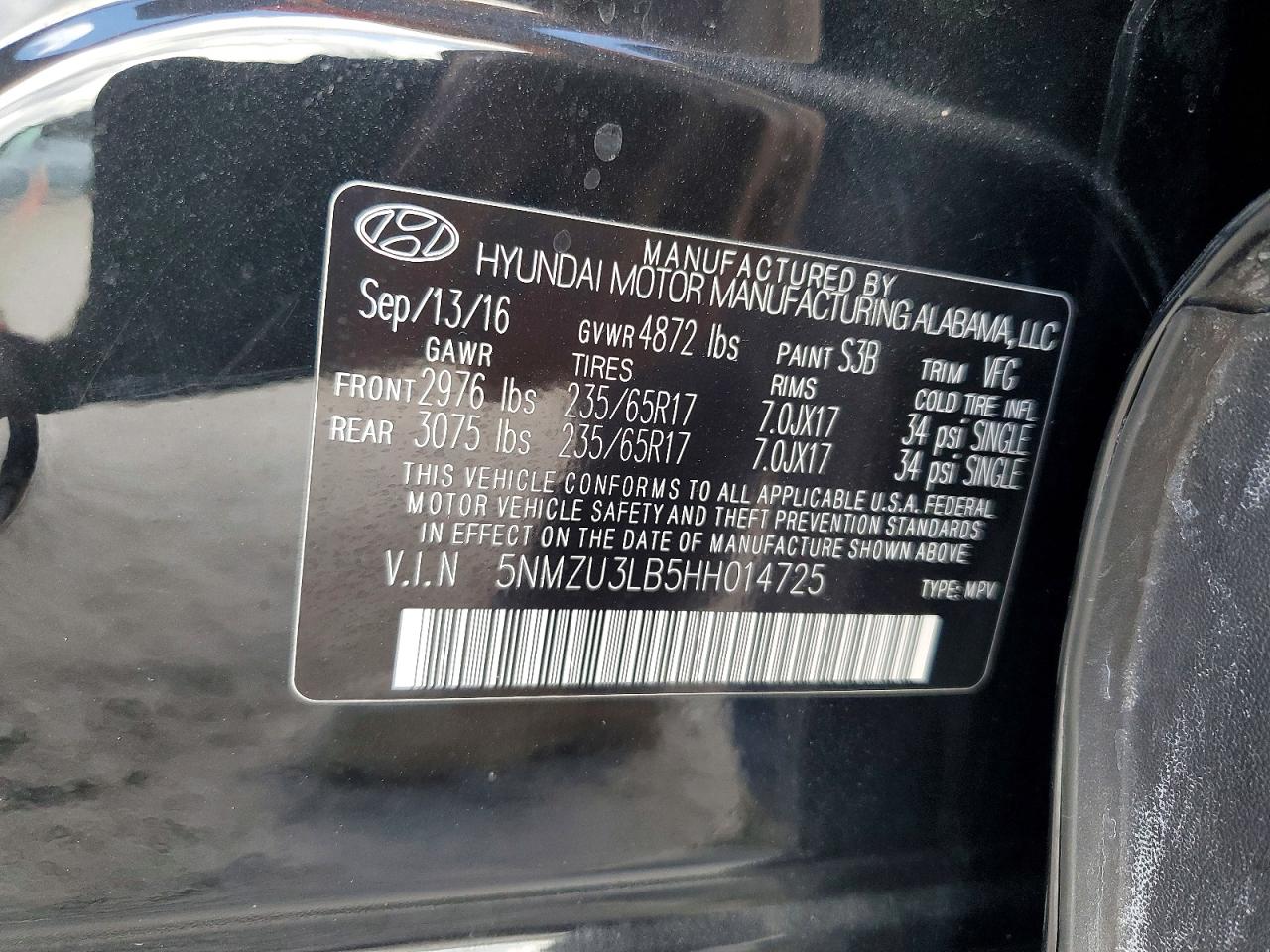 2017 HYUNDAI SANTA FE SPORT photo 13