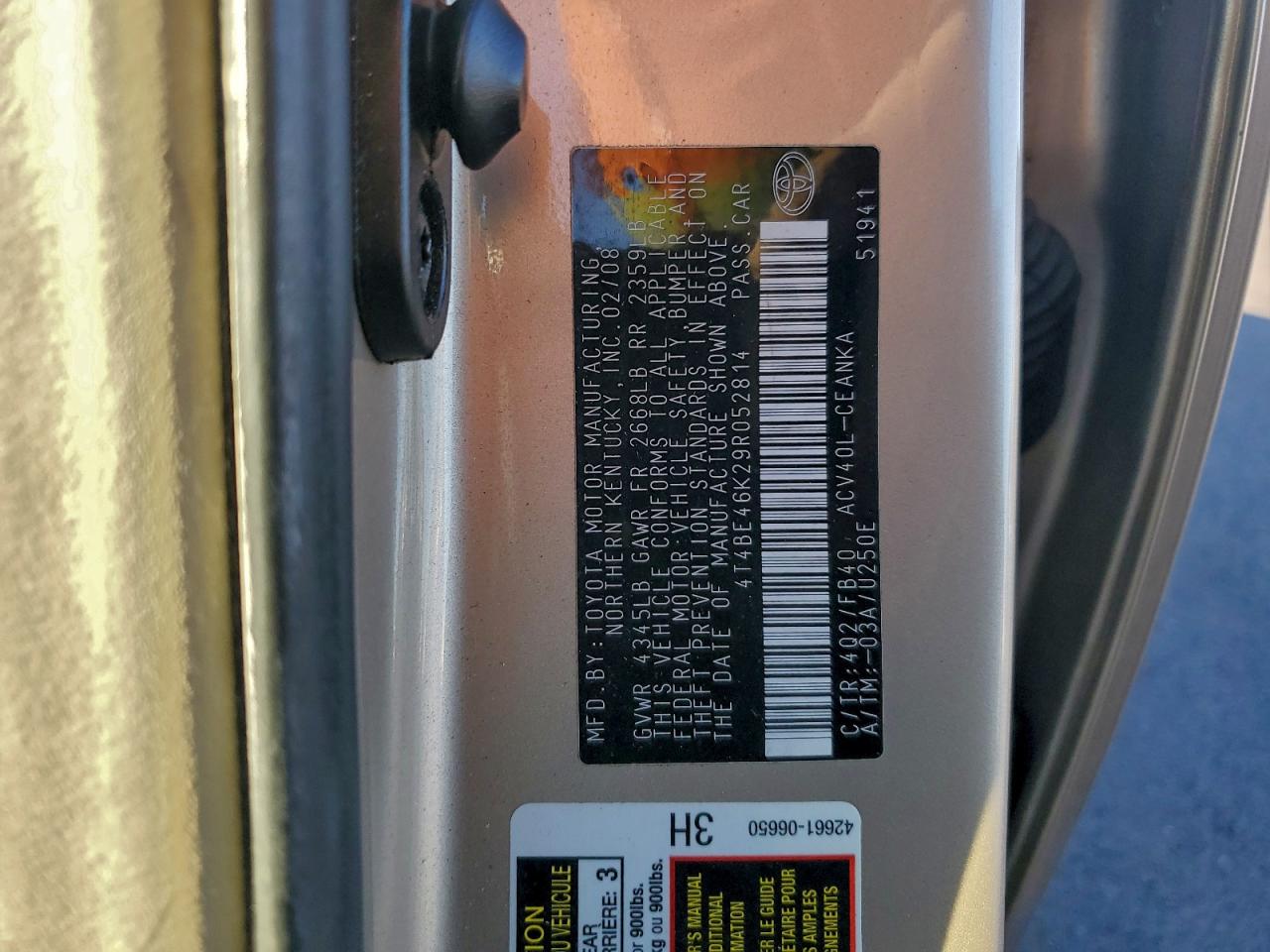 2009 TOYOTA CAMRY BASE photo 34