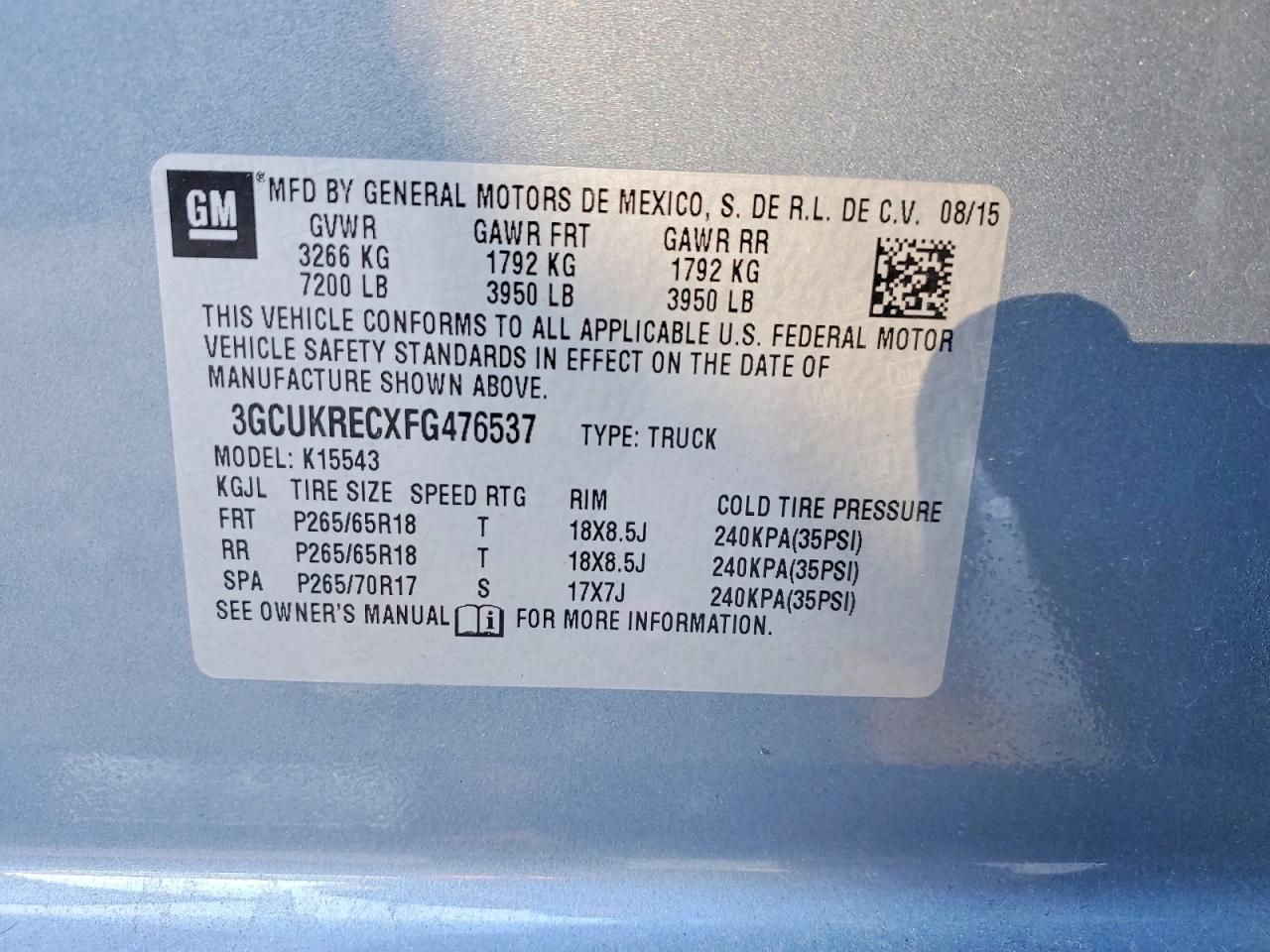 2015 CHEVROLET SILVERADO K1500 LT photo 12