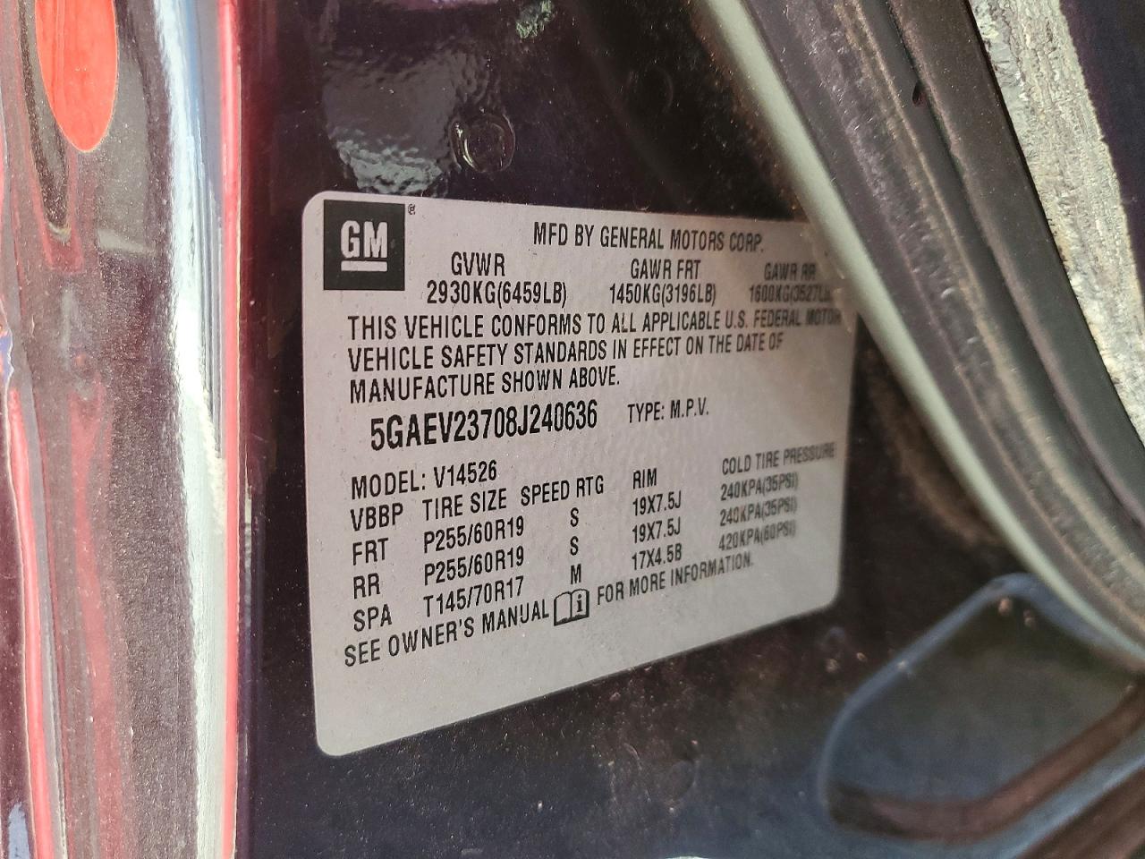 2008 BUICK ENCLAVE CXL photo 13