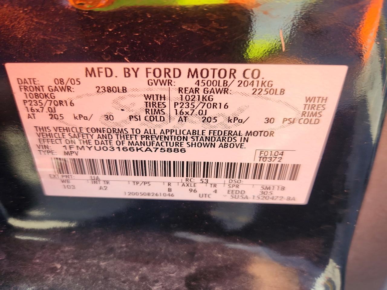 2006 FORD ESCAPE XLT photo 12