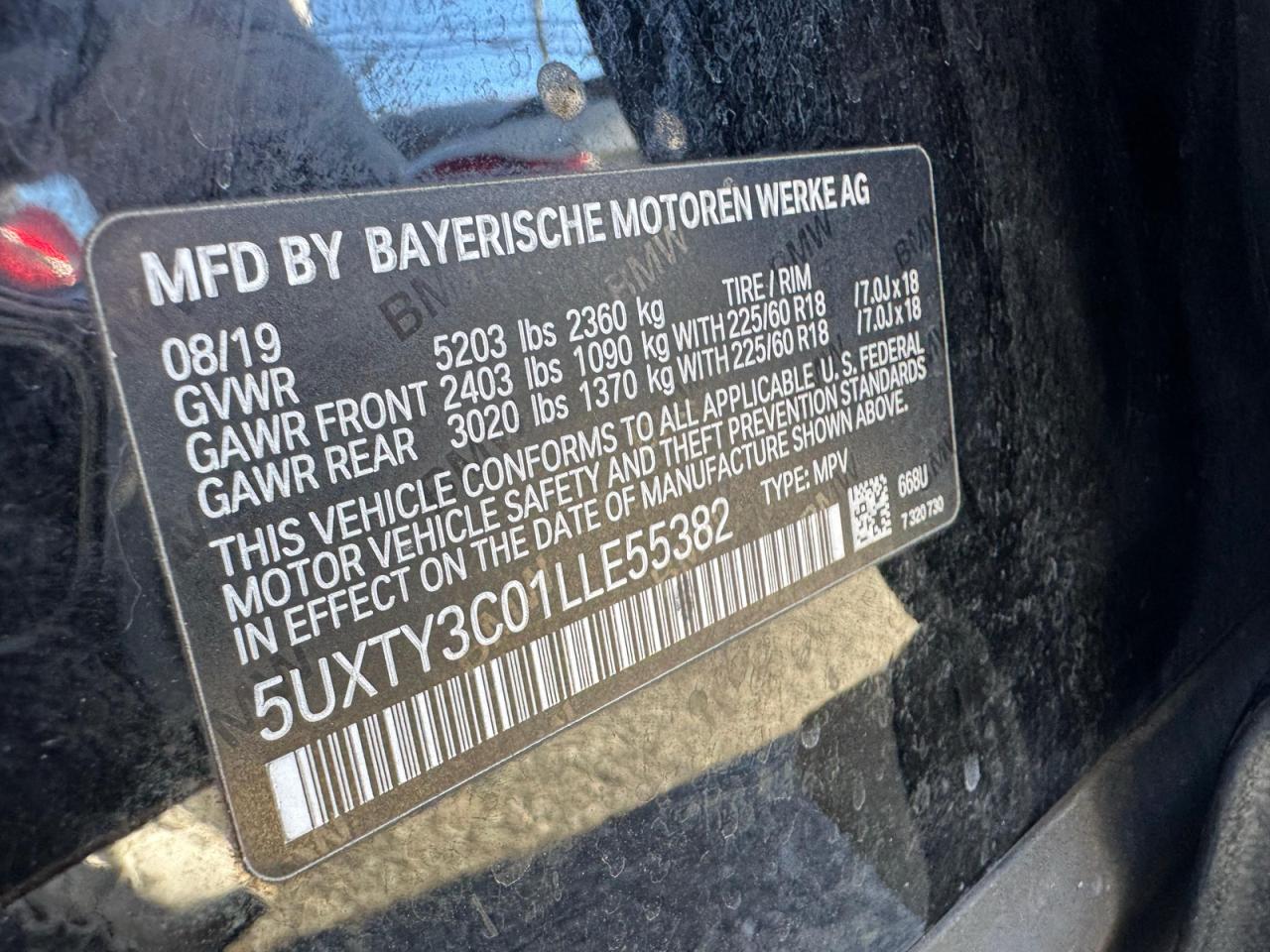 2020 BMW X3 SDRIVE30I photo 10