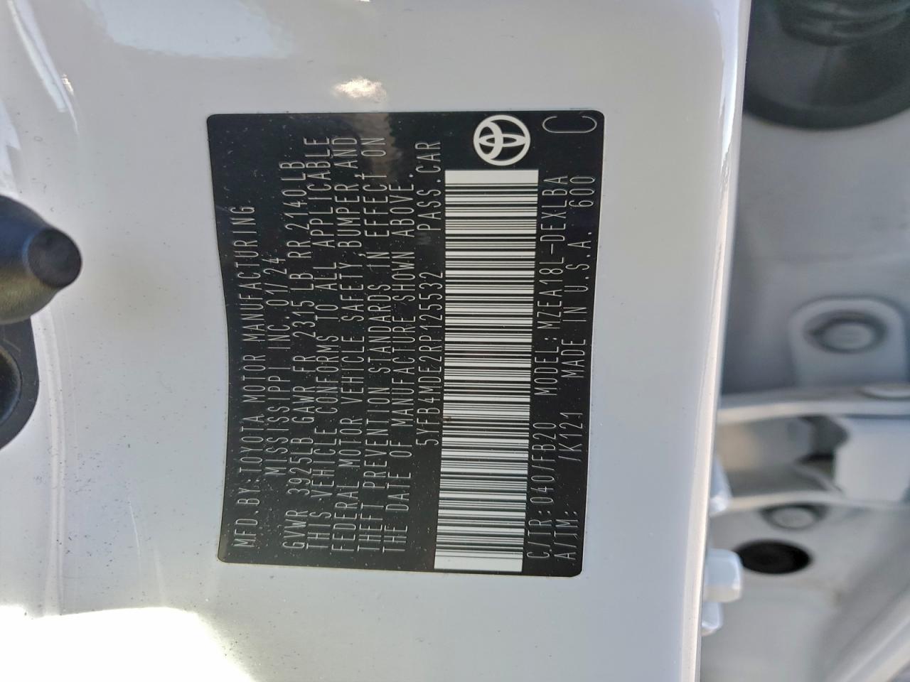 2024 TOYOTA COROLLA LE photo 12
