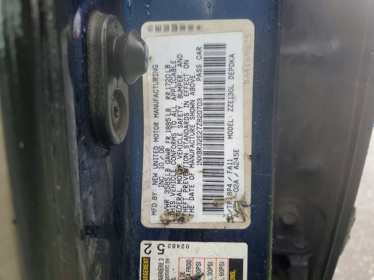 2007 TOYOTA COROLLA CE photo 12
