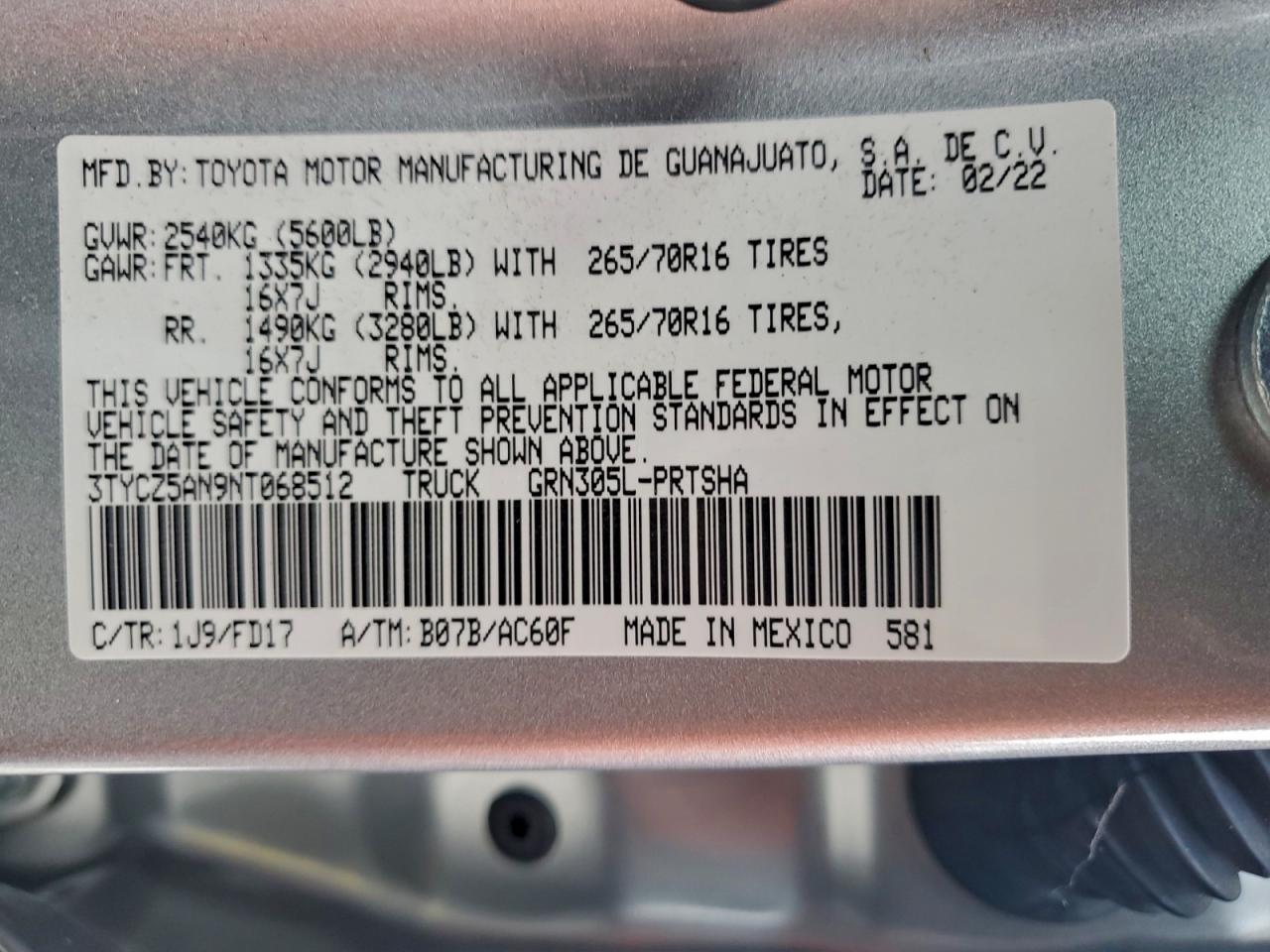 2022 TOYOTA TACOMA DOUBLE CAB photo 13