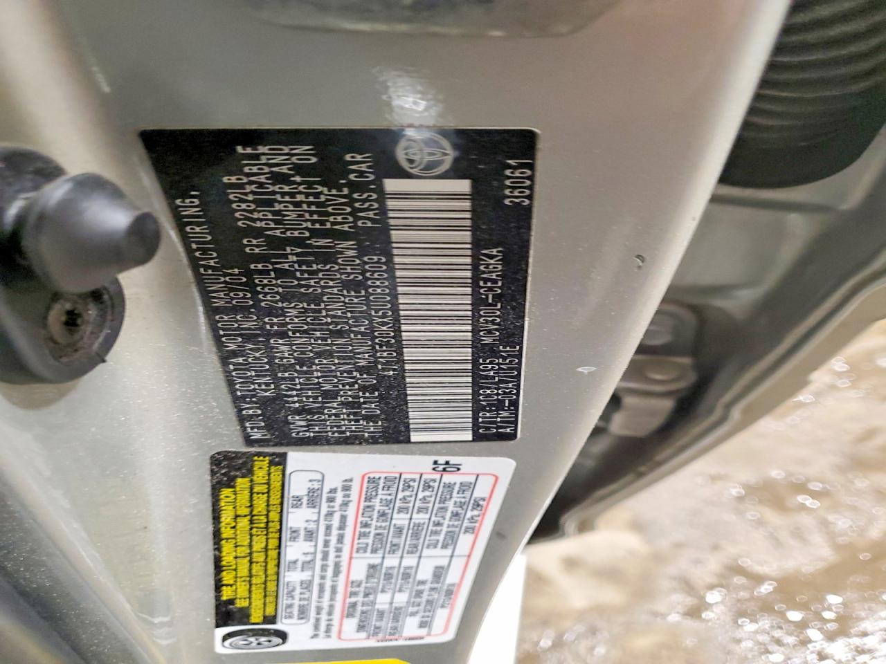 2005 TOYOTA CAMRY LE photo 12