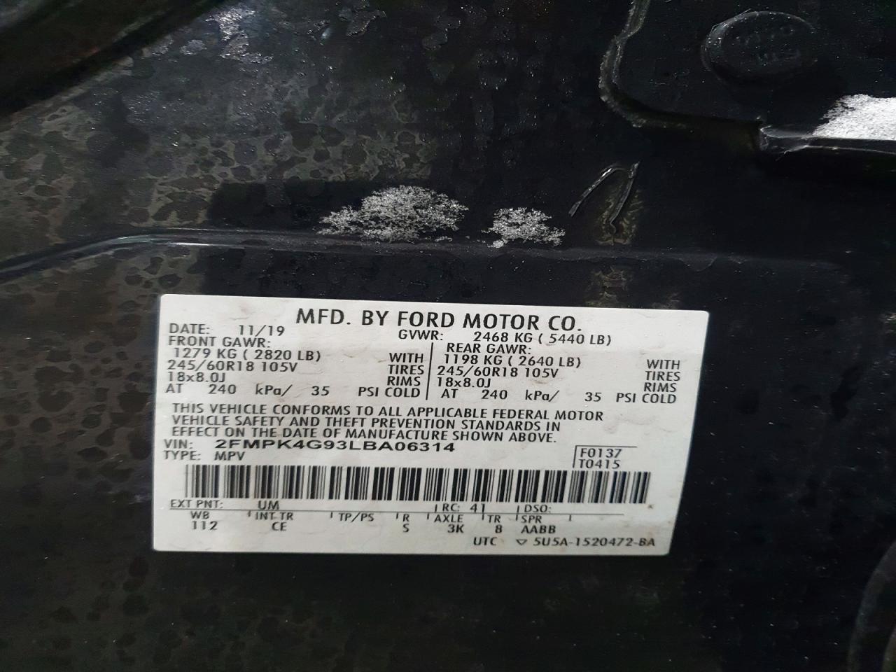 2020 FORD EDGE SE photo 13