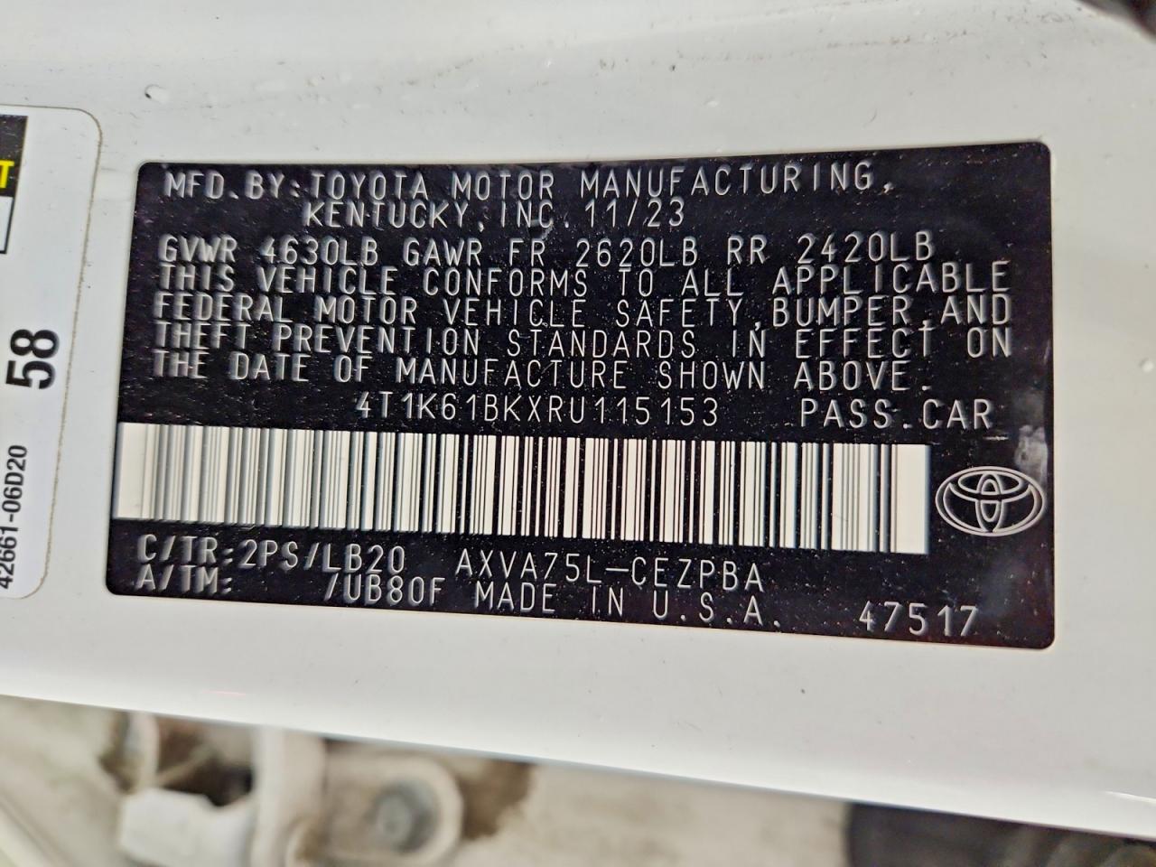 2024 TOYOTA CAMRY XSE photo 13