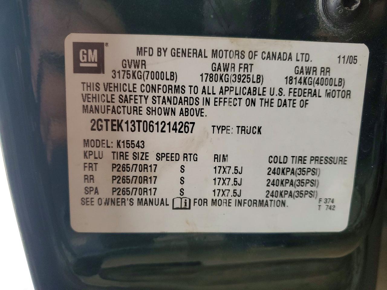 2006 GMC NEW SIERRA K1500 photo 12