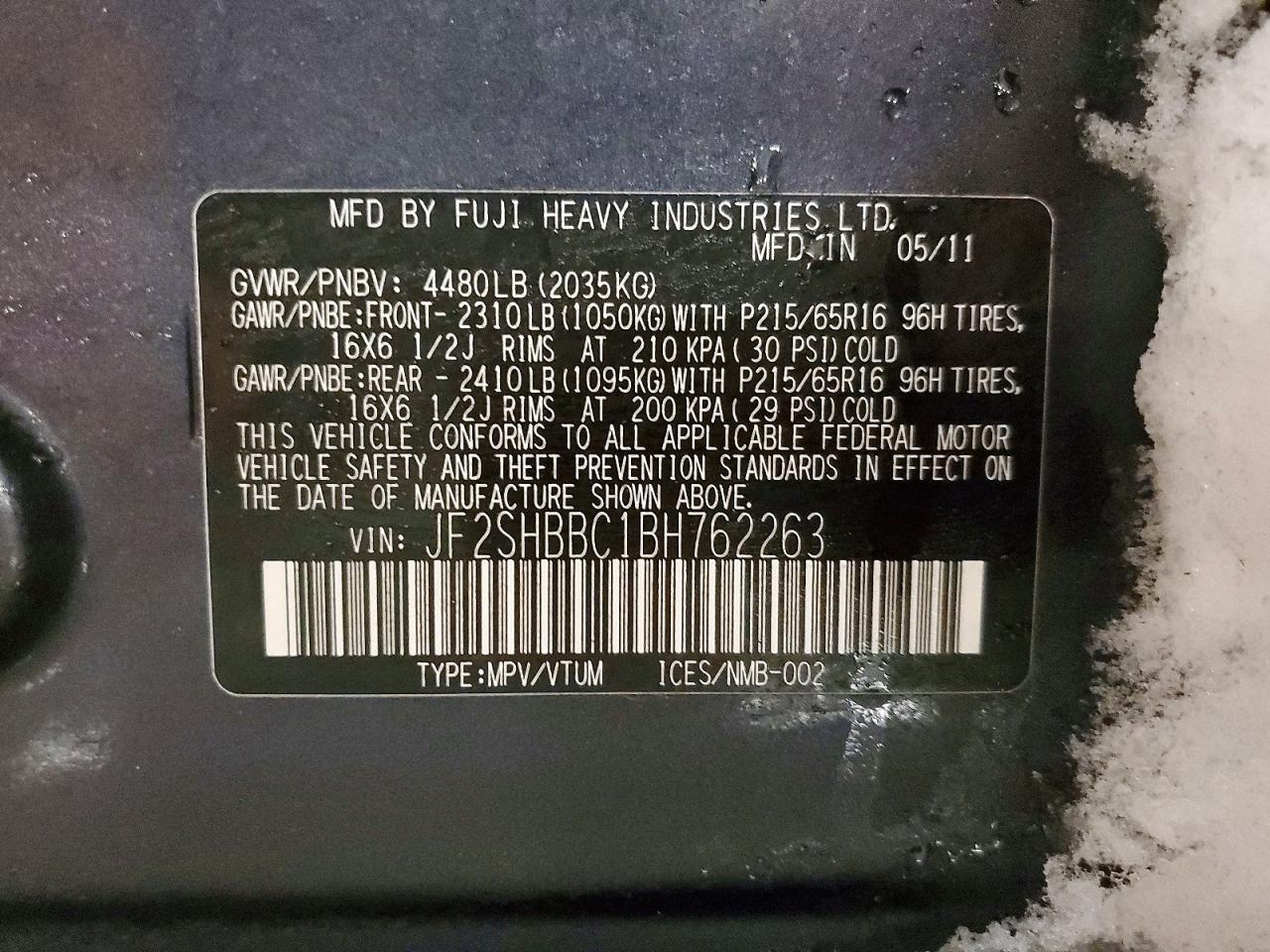 2011 SUBARU FORESTER 2.5X photo 13