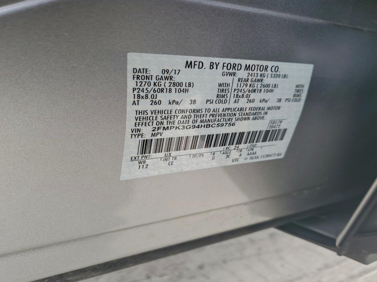 2017 FORD EDGE SE photo 37