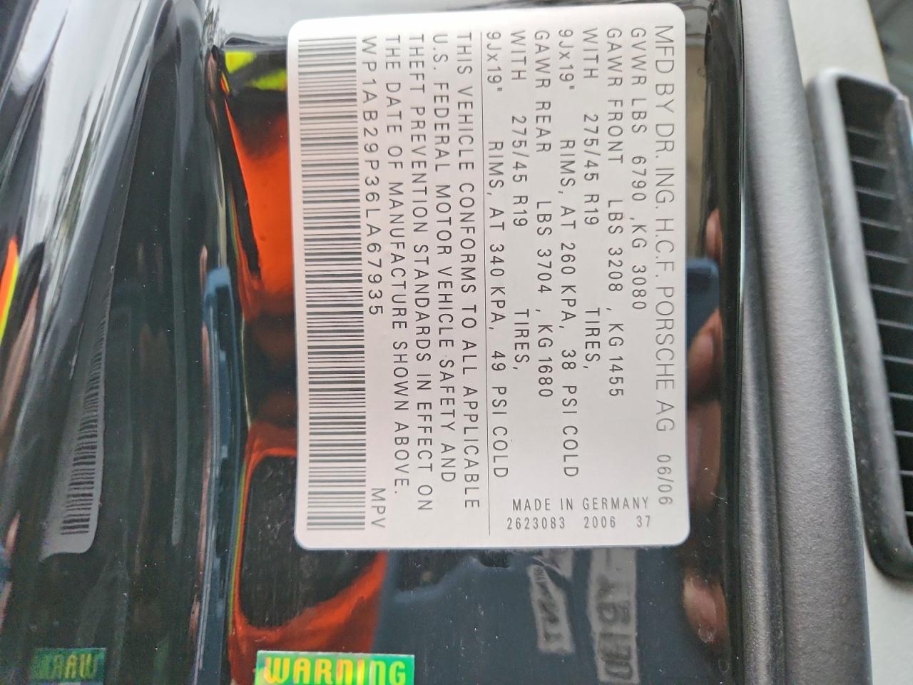 2006 PORSCHE CAYENNE S photo 13