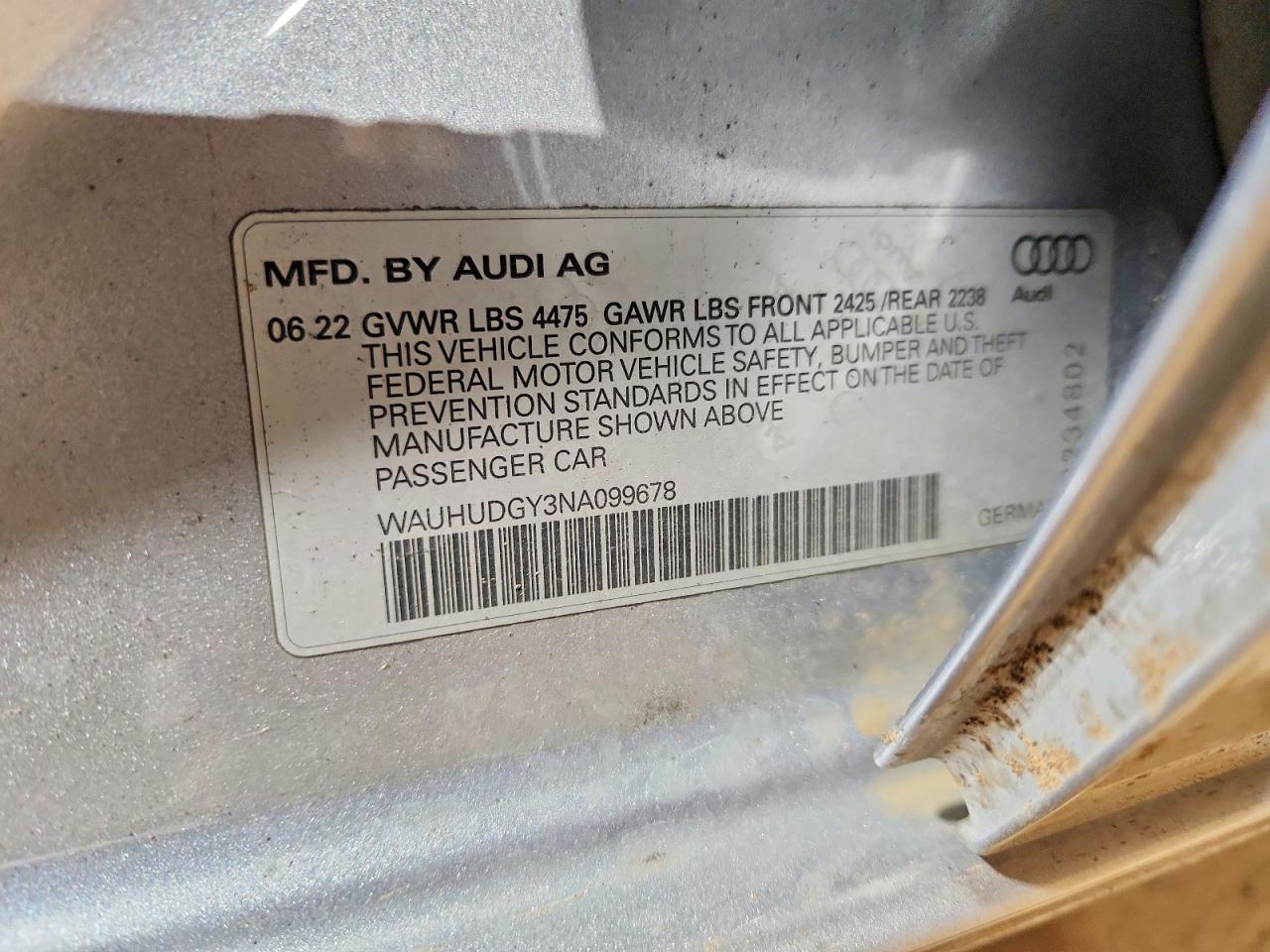 2022 AUDI A3 PREMIUM PLUS photo 12