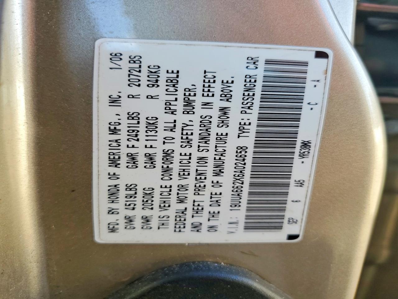 2006 ACURA 3.2TL photo 12