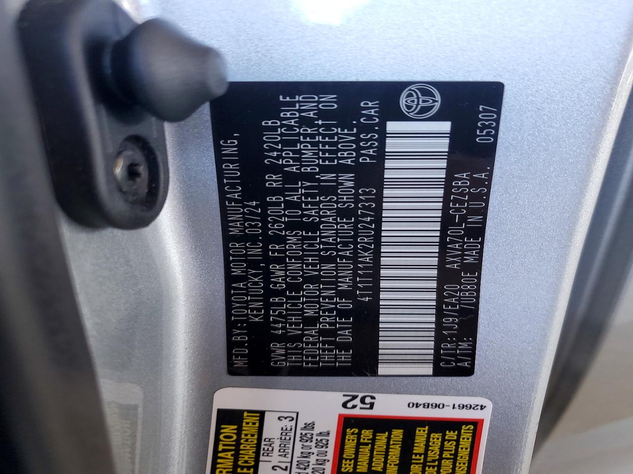 2024 TOYOTA CAMRY SE NIGHT SHADE photo 13