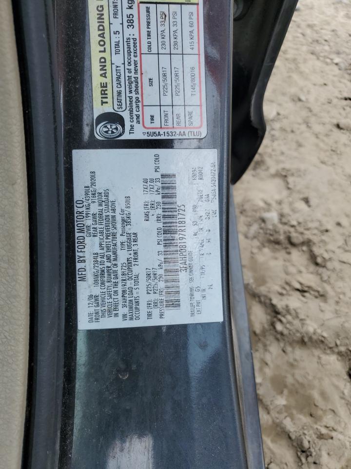 2007 FORD FUSION SEL photo 12