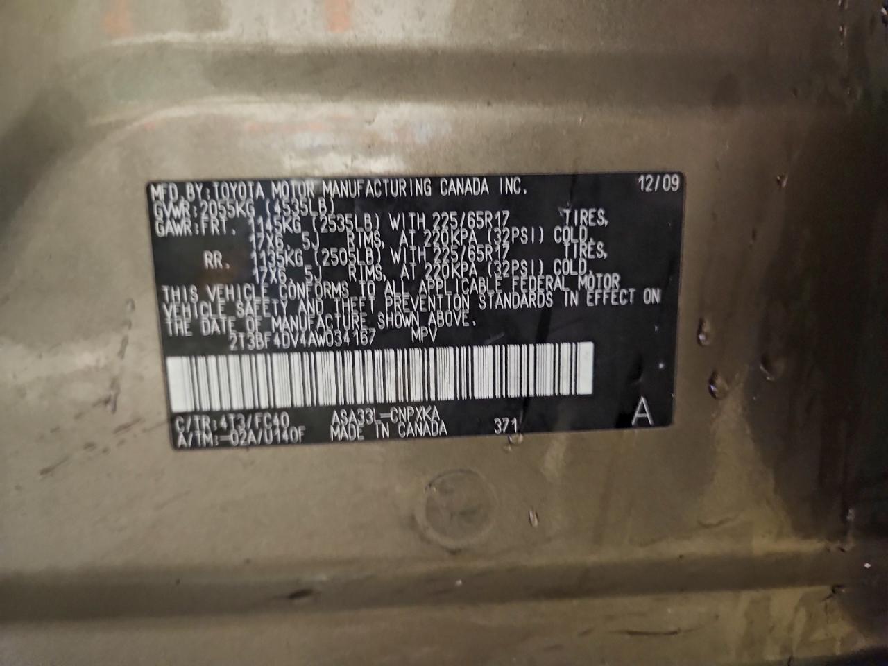 2010 TOYOTA RAV4 photo 13