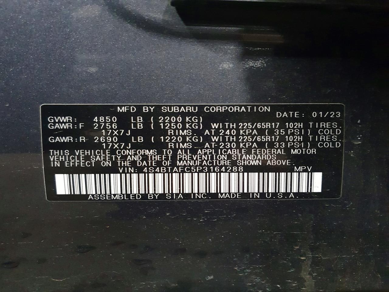 2023 SUBARU OUTBACK PREMIUM photo 13