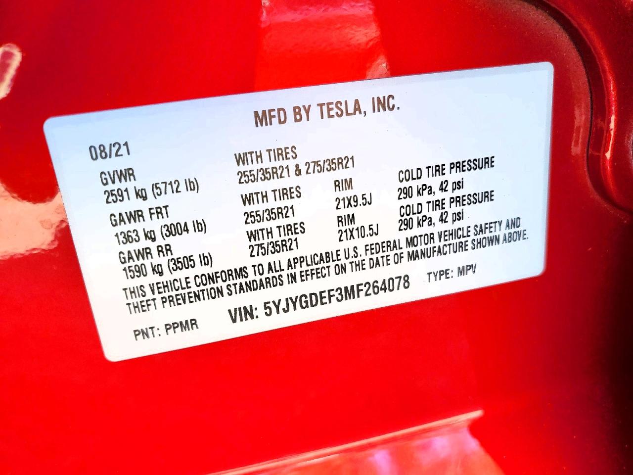 2021 TESLA MODEL Y photo 25
