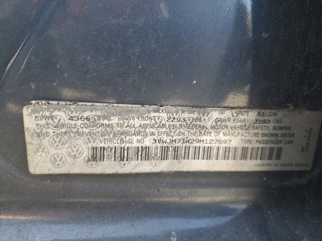 2009 VOLKSWAGEN JETTA S photo 12