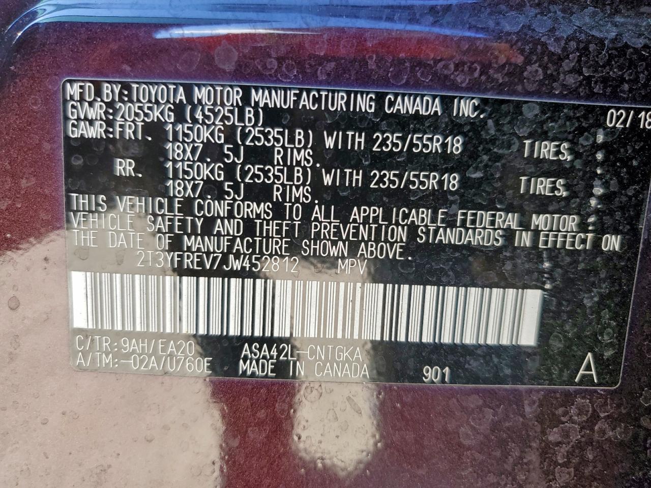 2018 TOYOTA RAV4 LIMITED photo 13
