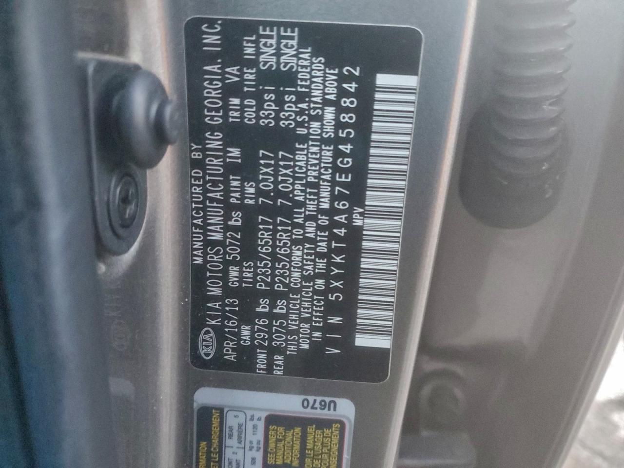 2014 KIA SORENTO LX photo 13