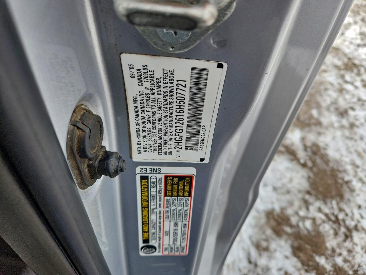 2006 HONDA CIVIC LX photo 12