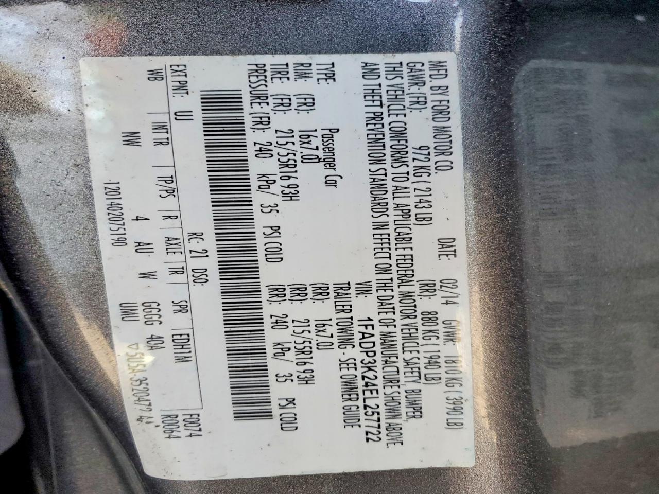 2014 FORD FOCUS SE photo 14