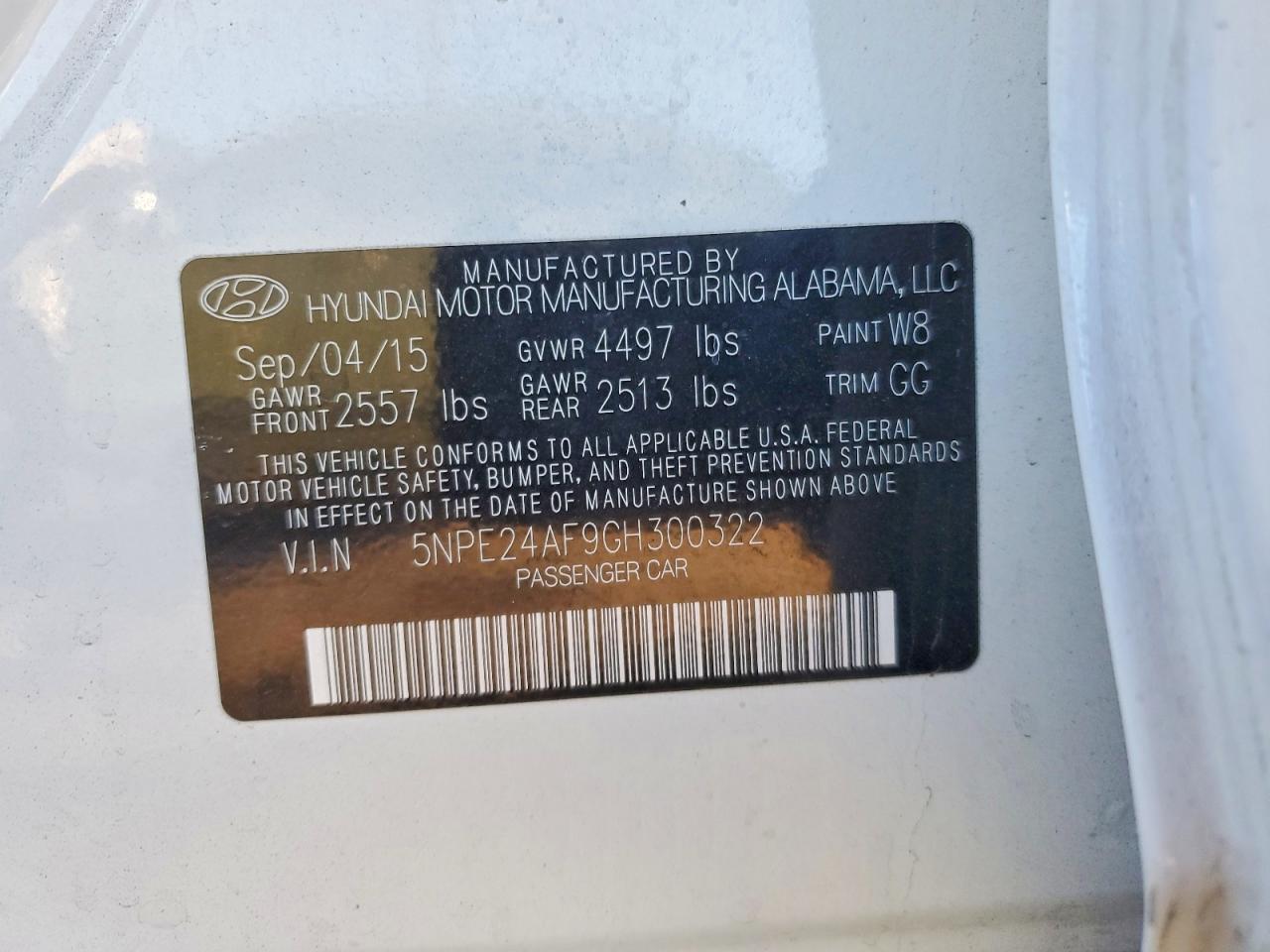2016 HYUNDAI SONATA SE photo 12