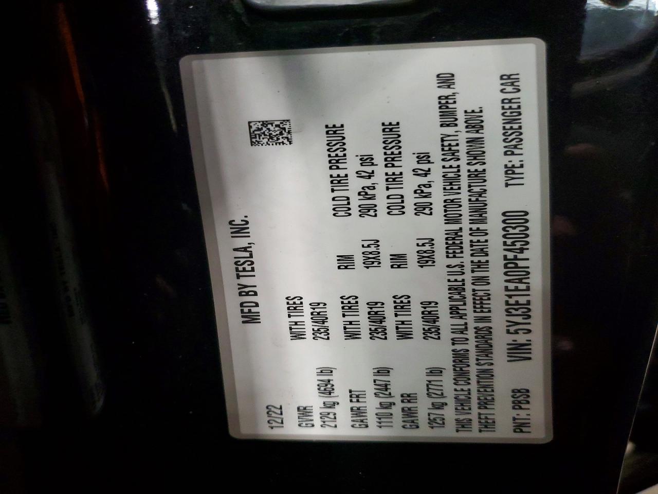 2023 TESLA MODEL 3 photo 12