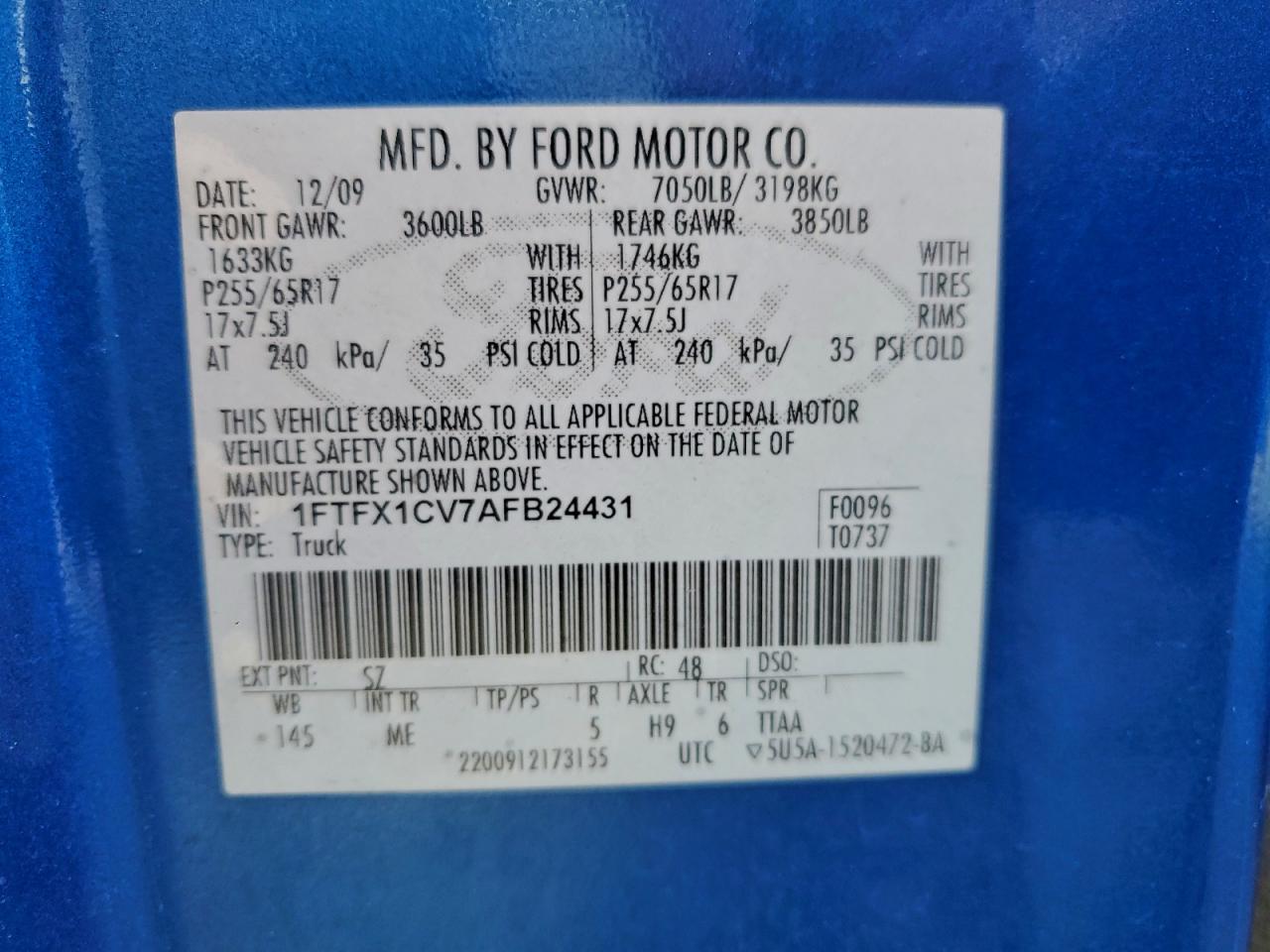 2010 FORD F150 SUPER CAB photo 12