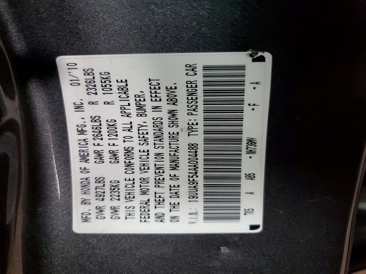 2010 ACURA TL photo 12