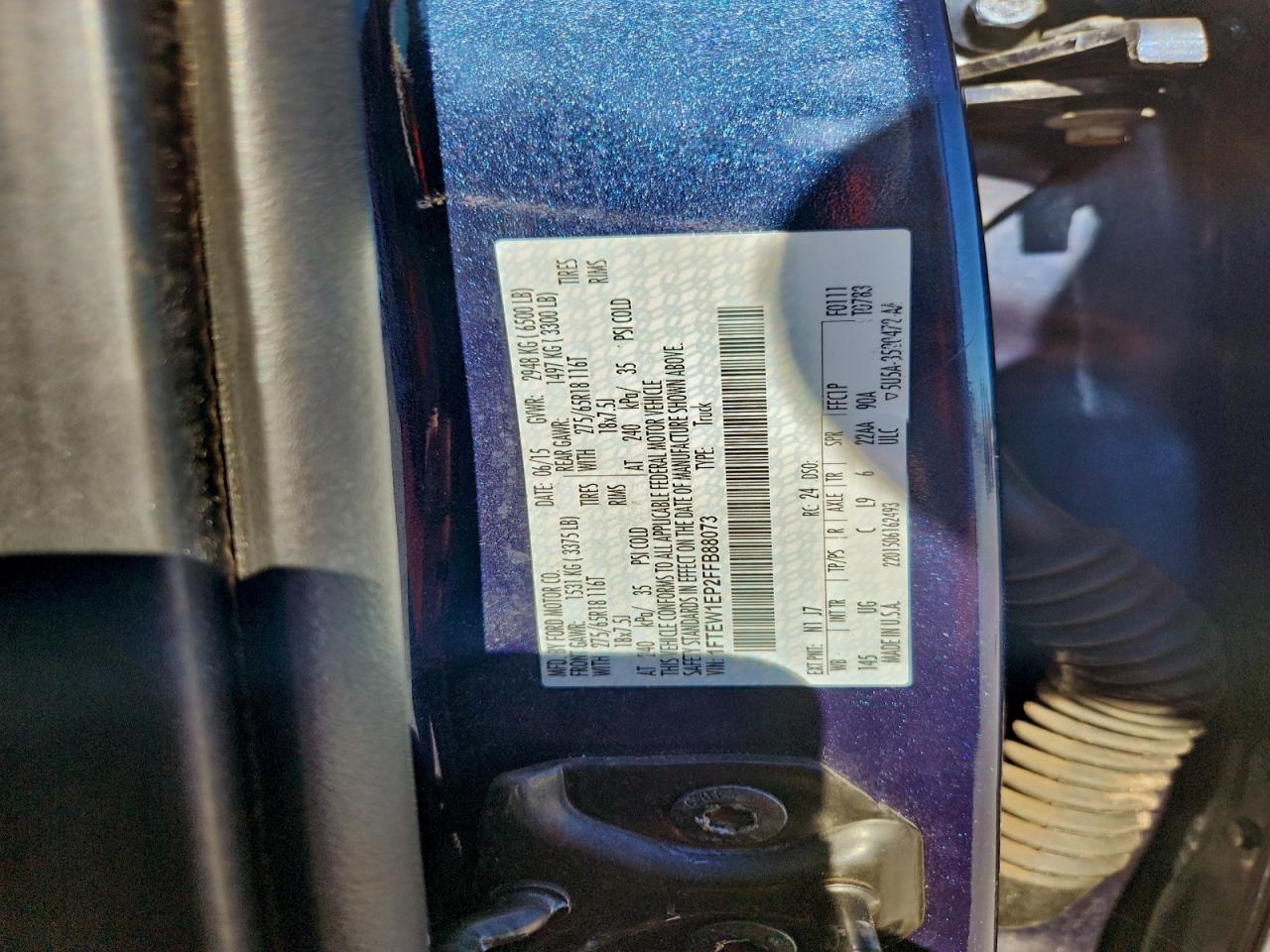 2015 FORD F150 SUPERCREW photo 12