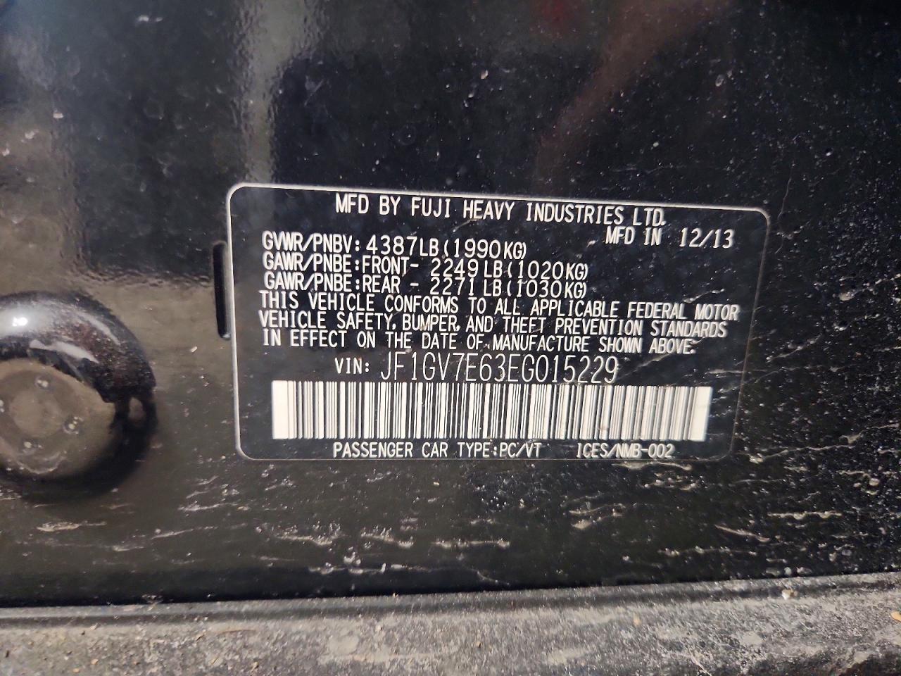 2014 SUBARU IMPREZA WRX photo 12