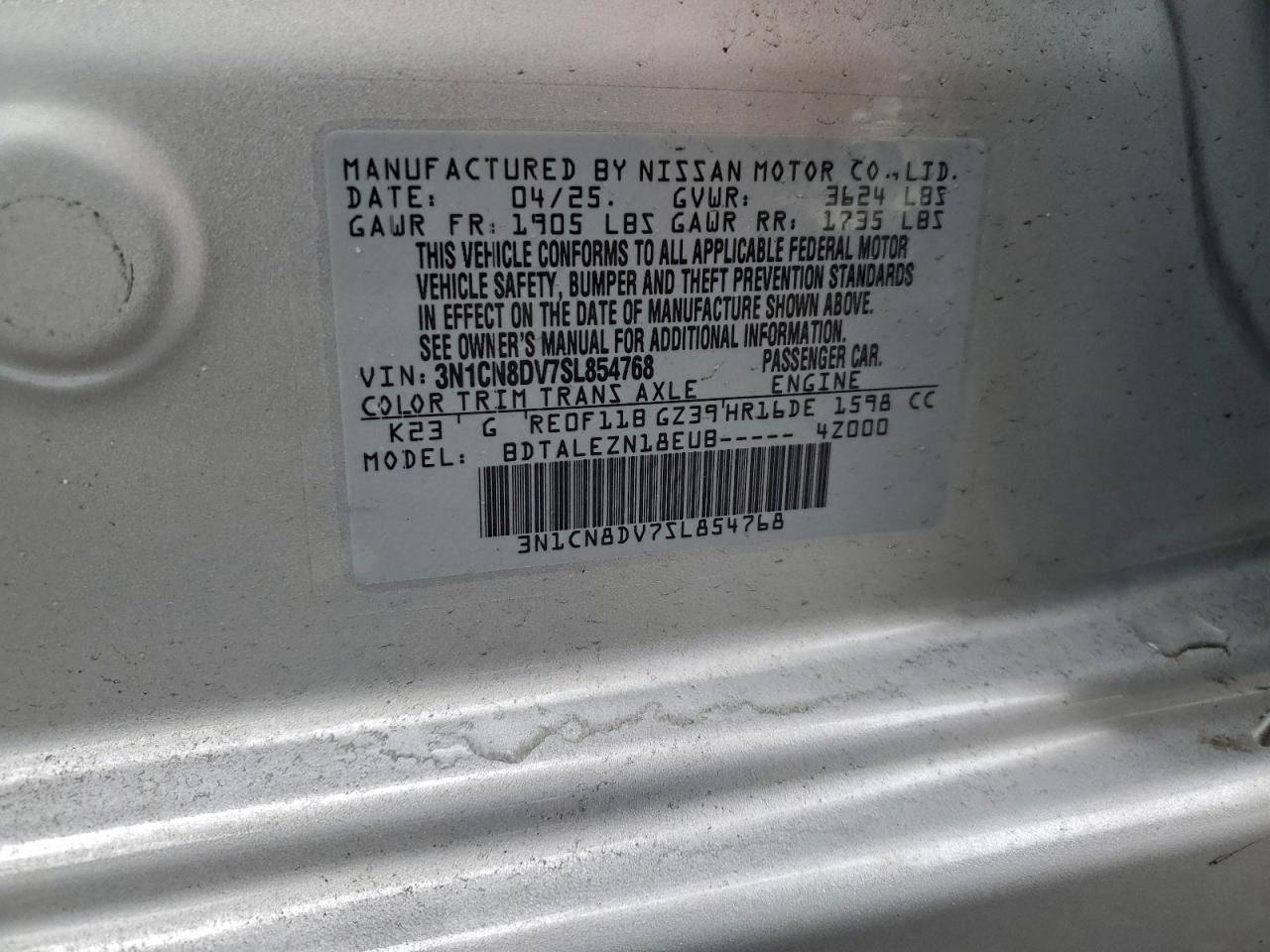 2025 NISSAN VERSA S photo 12
