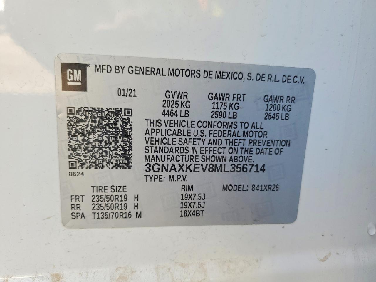 2021 CHEVROLET EQUINOX LT photo 13