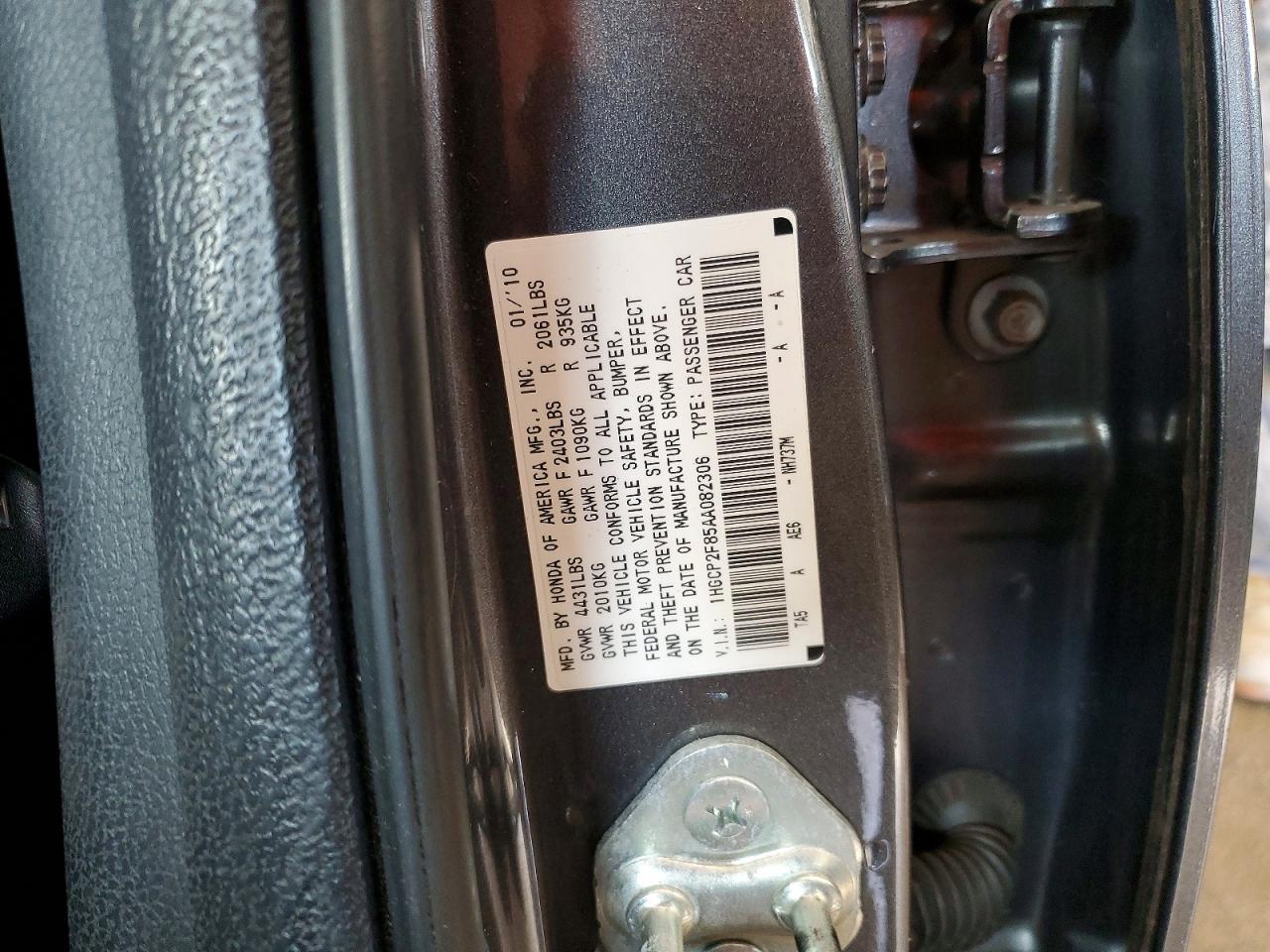 2010 HONDA ACCORD EXL photo 12