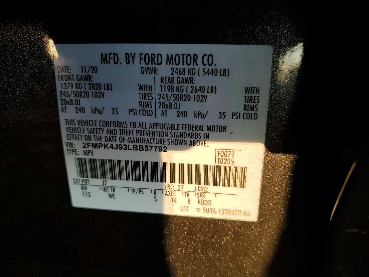 2020 FORD EDGE SEL photo 13