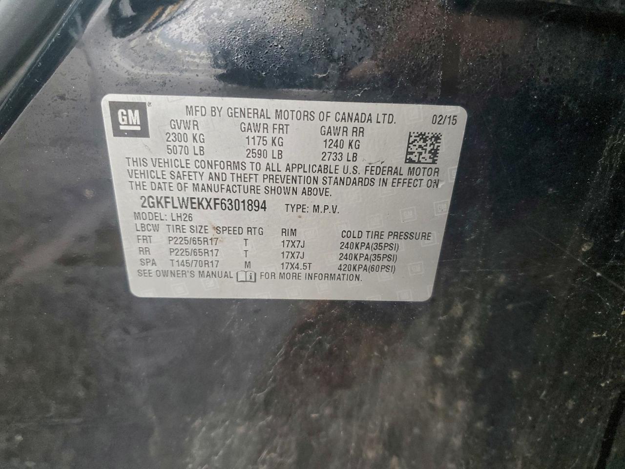 2015 GMC TERRAIN SLE photo 13