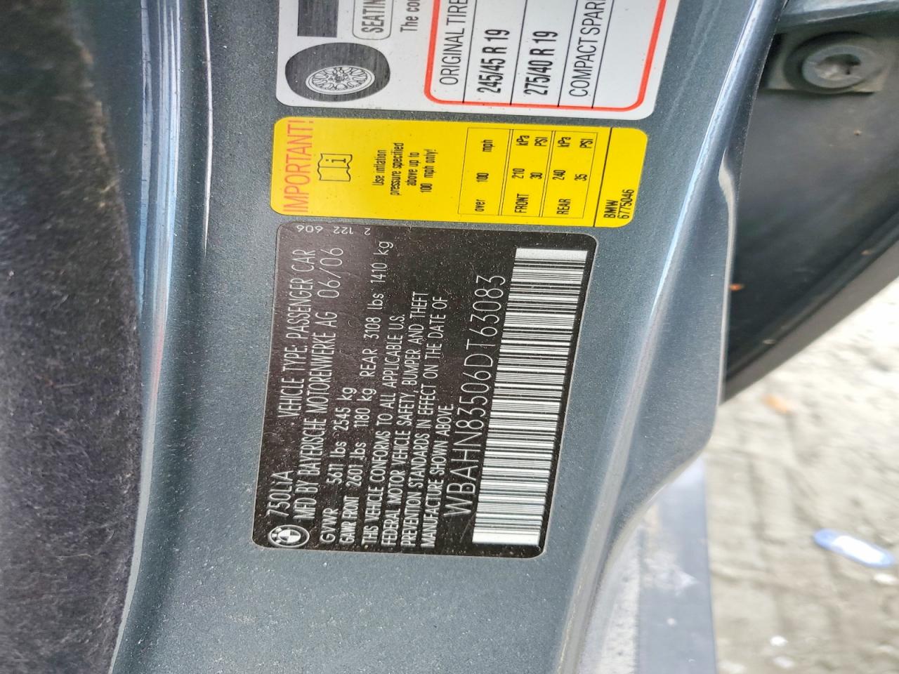 2006 BMW 750 LI photo 12