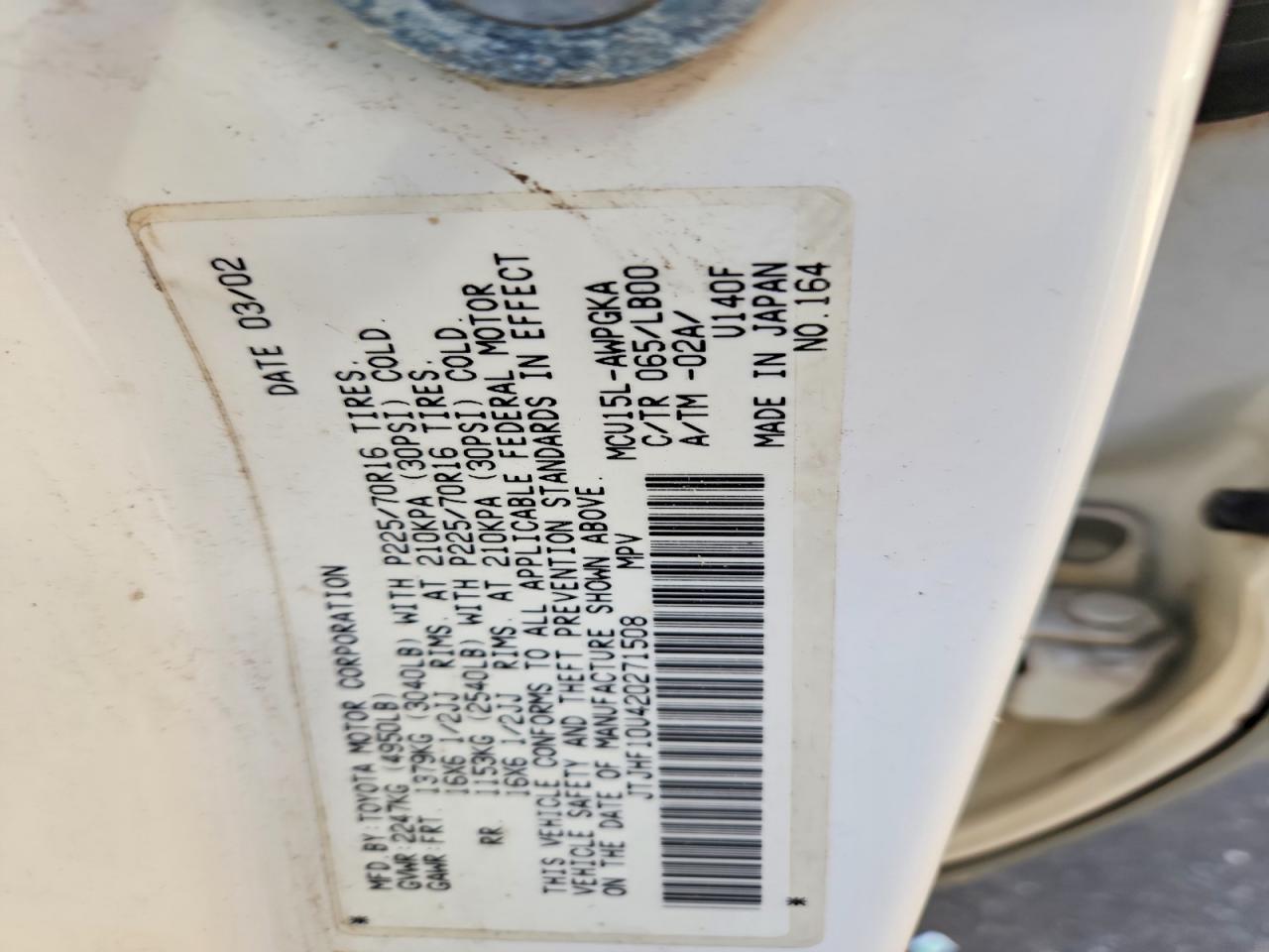 2002 LEXUS RX 300 photo 12