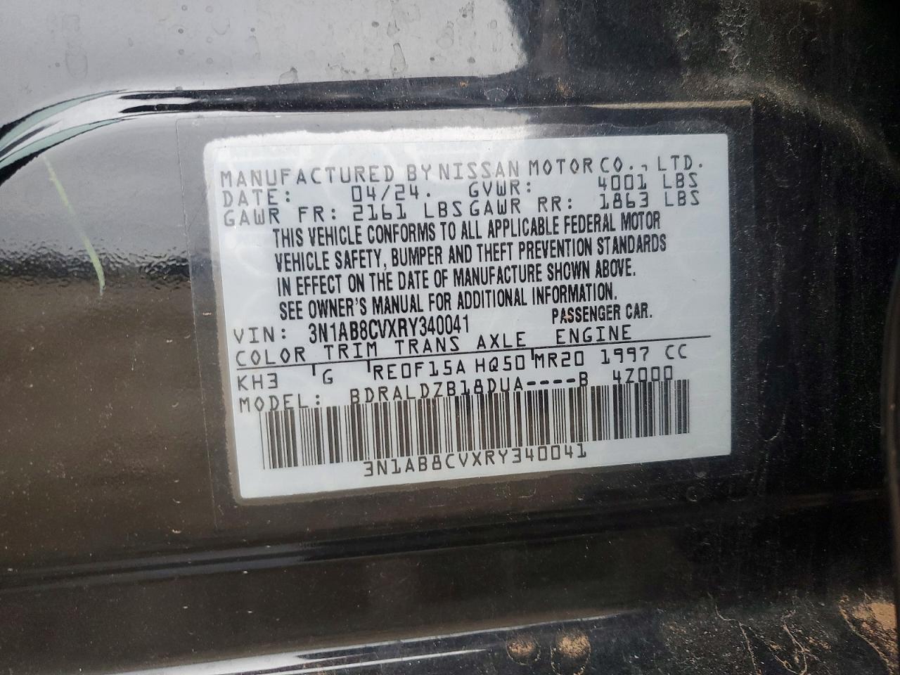 2024 NISSAN SENTRA SV photo 12