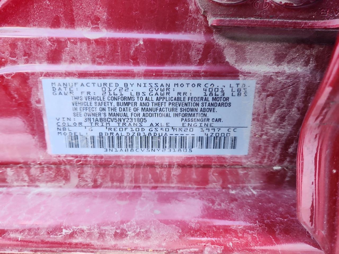 2022 NISSAN SENTRA SV photo 12