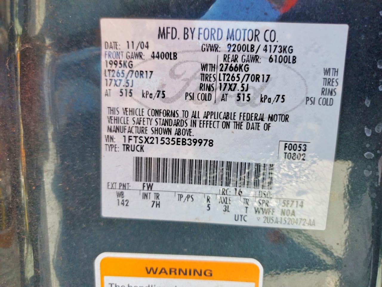 2005 FORD F250 SUPER DUTY photo 13